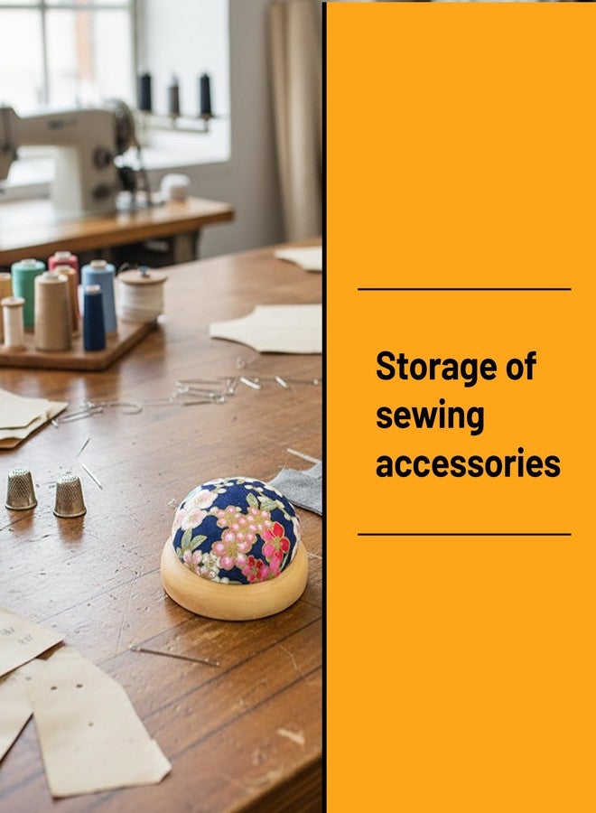 Buildcon Pin Cushion, Sakura Design Sewing Pin Holder for Needles, Perfect for DIY Crafts, Quilting and Embroidery, 7cm Diameter, 3.85cm Height - Image 4